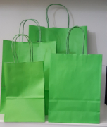 shopper 18x24 cm manico cordino verde