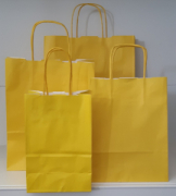 shopper 26x34 cm manico cordino giallo