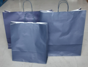 shopper 45x50 cm manico cordino blu scuro
