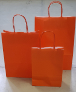 shopper 18x24 cm manico cordino arancio